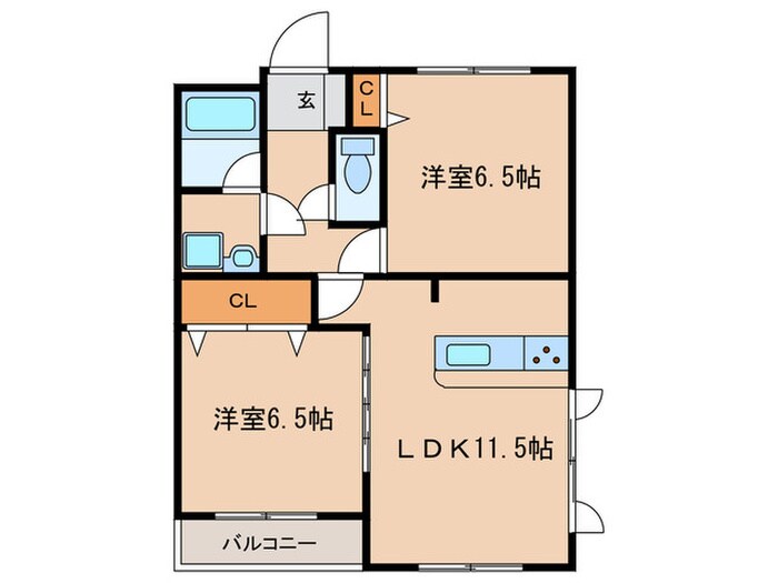 高峰第6晴和ビルの物件間取画像