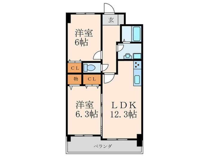 三島マンションⅠの物件間取画像