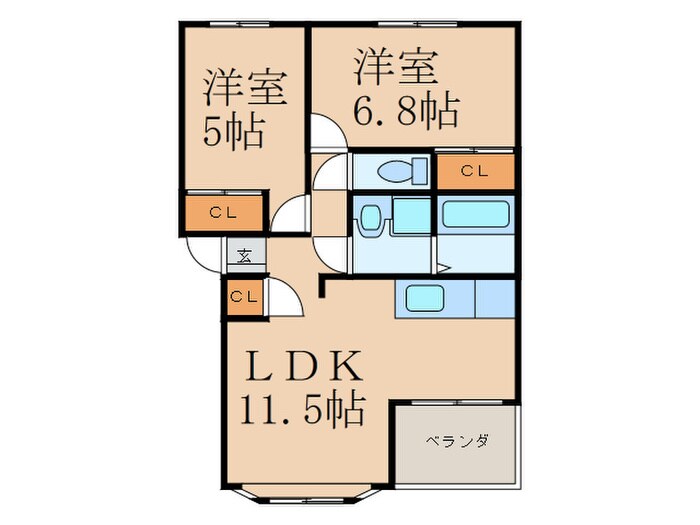 ストロベリーフィールズⅡの物件間取画像