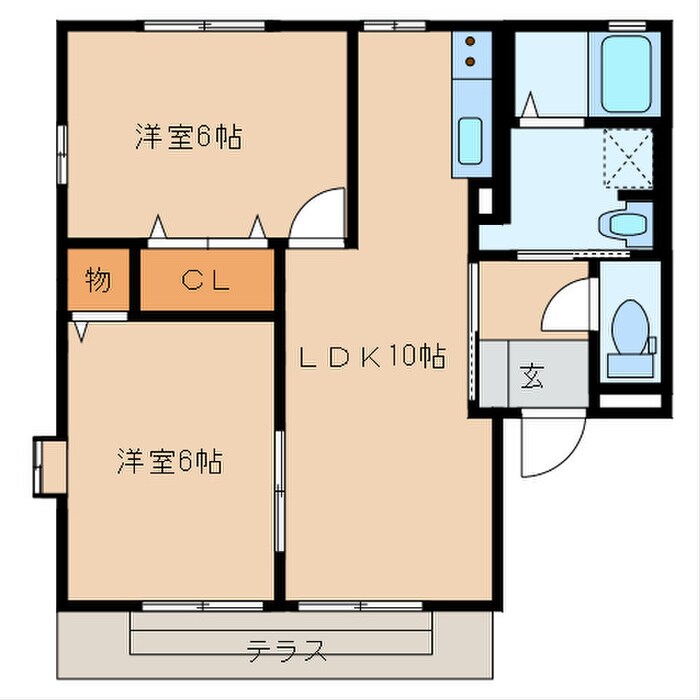 ヴィラージュＧ棟の物件間取画像