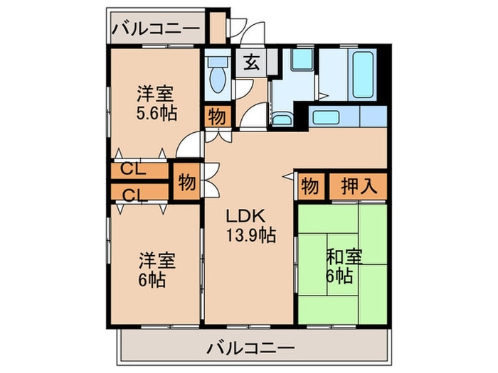 ＹＺパティオの物件間取画像