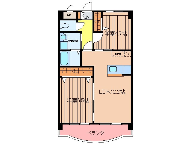 レフティヒルズ奈多の物件間取画像