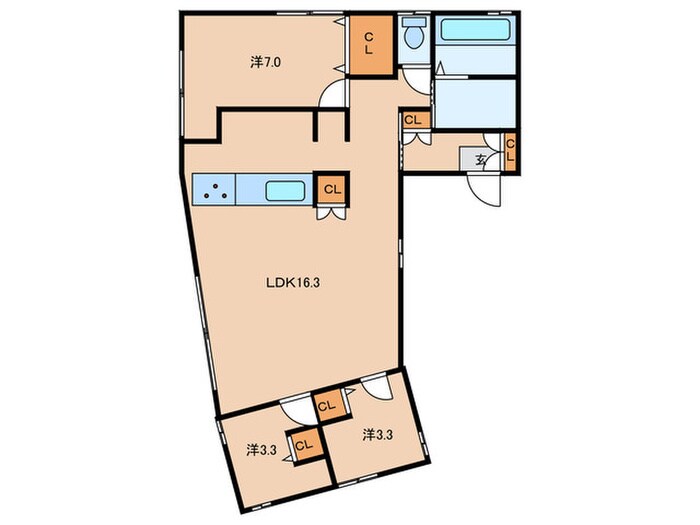 第3光コーポの物件間取画像
