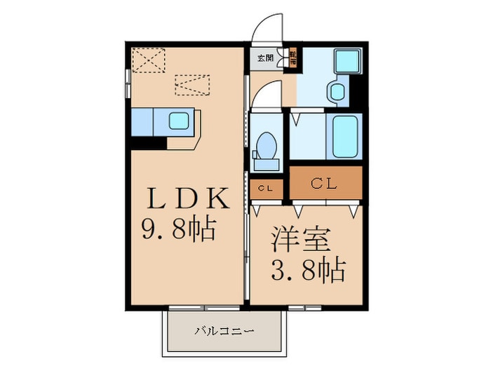 サンクラ－ズメゾンＢの物件間取画像