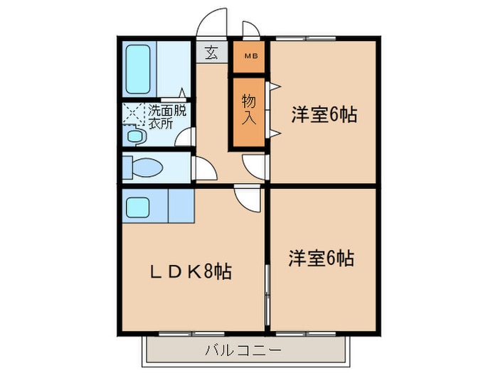 アムールｆの物件間取画像