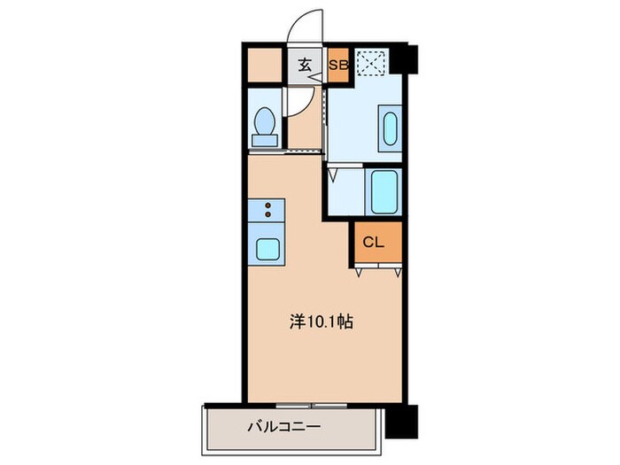 サンハイツ中洲通りの物件間取画像