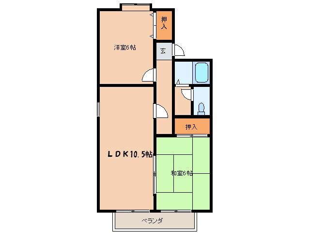 フラット高良台の物件間取画像