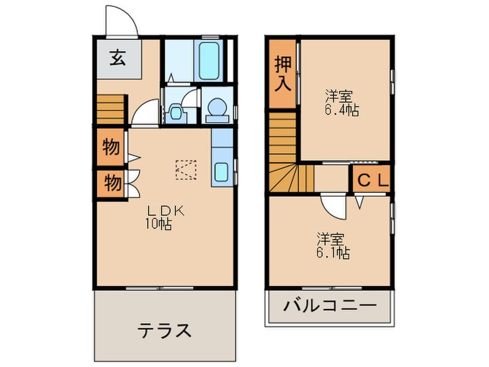 サニーハイツ弐番館の物件間取画像