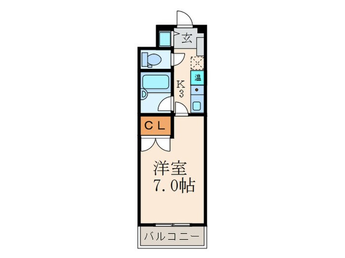 コンフォ－ト若園の物件間取画像