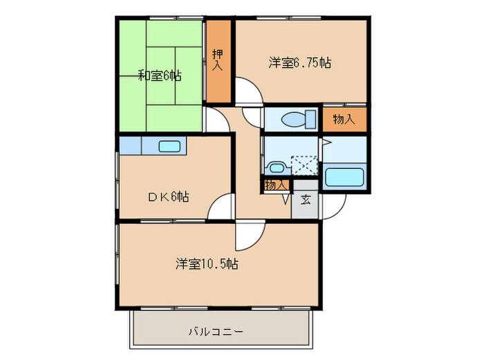 ウインディア日の里の物件間取画像