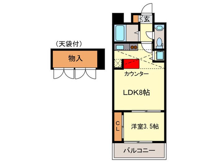 エステ－ト・モア・天神サクセスの物件間取画像