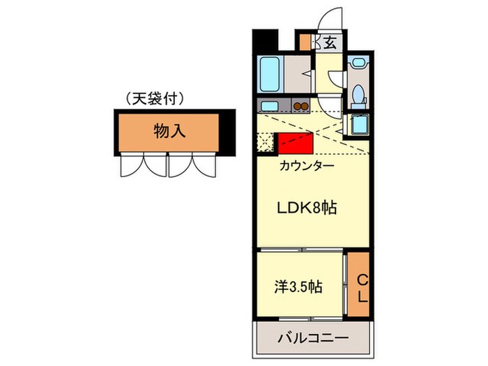 エステ－ト・モア・天神サクセスの物件間取画像