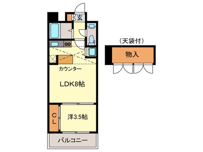 エステ－ト・モア・天神サクセスの物件間取画像