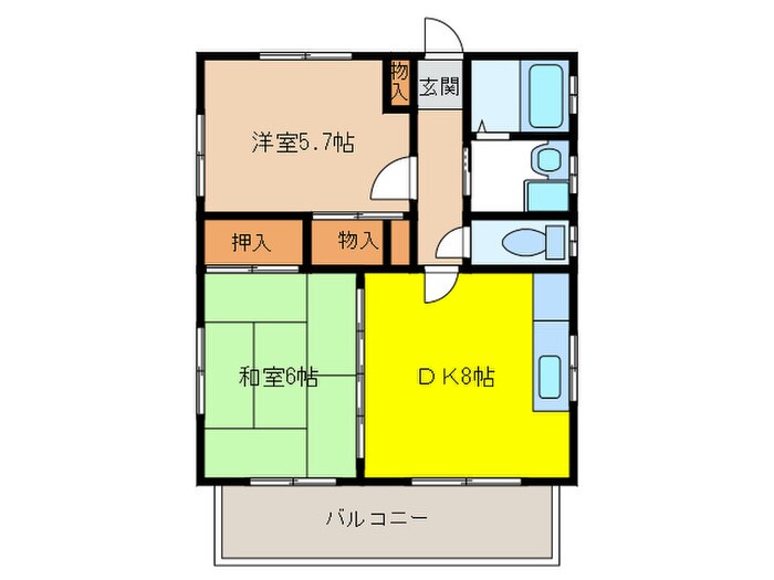 アロマツインの物件間取画像