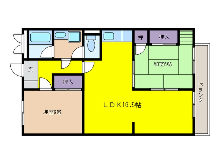 第２オリエンタル山繁の物件間取画像