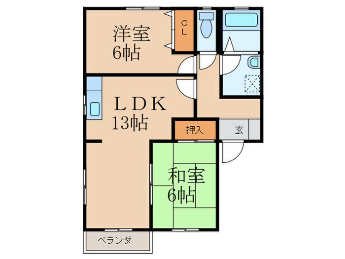 ベルエポック尾倉の物件間取画像