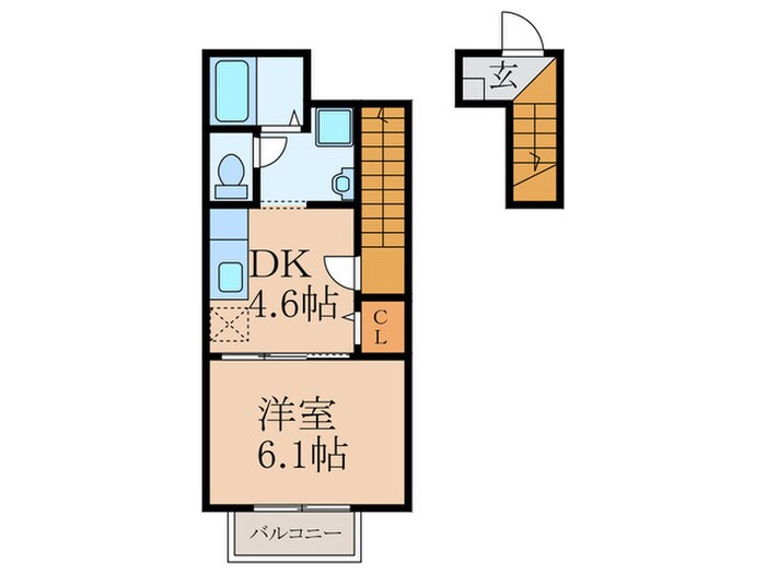 パ－クサイドイン桃山の物件間取画像