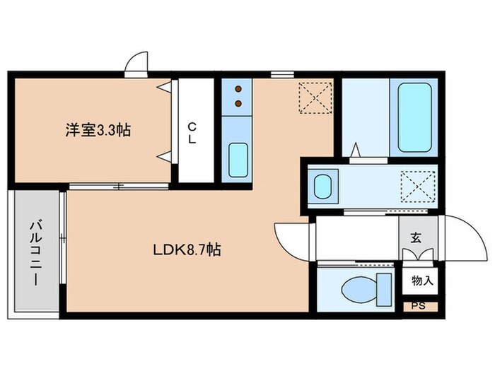 ENTER和白東の物件間取画像