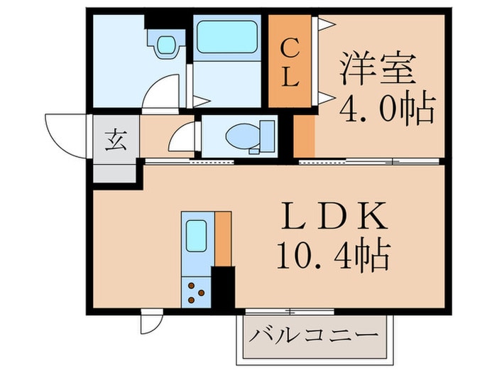 トレス若園館の物件間取画像