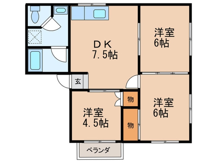 ＭＮＯコ－ポＢ棟の物件間取画像