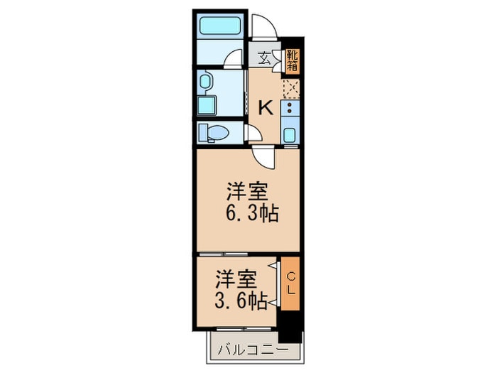 アクタス博多駅東Ⅱスクエアの物件間取画像