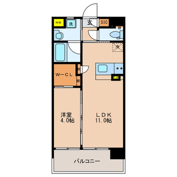 ベレッツァ門司の物件間取画像