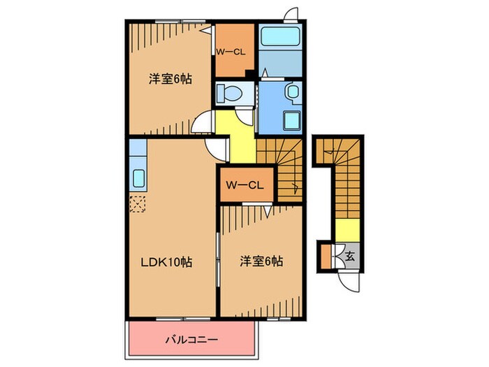 サンライト宗像Ａの物件間取画像