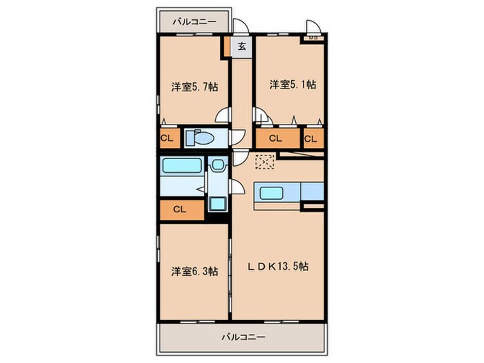 グレーシア伊都の物件間取画像