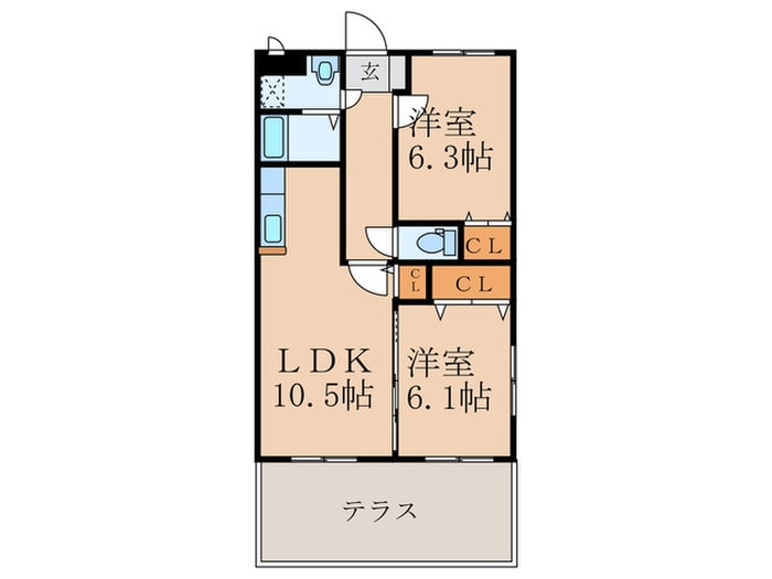 行橋パ－クマンションⅡの物件間取画像