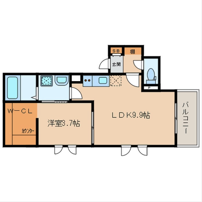 プレステージ大橋の物件間取画像