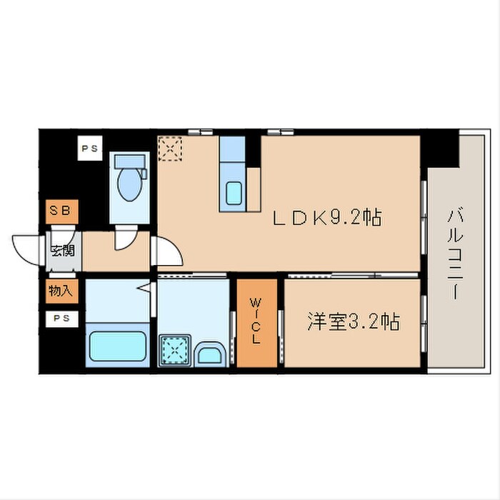 ライブラ西新の物件間取画像