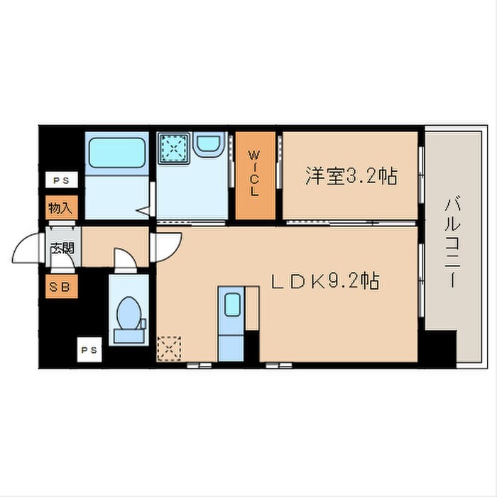 ライブラ西新の物件間取画像