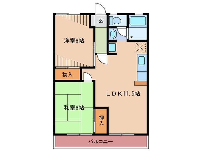 セジュ－ル平井の物件間取画像