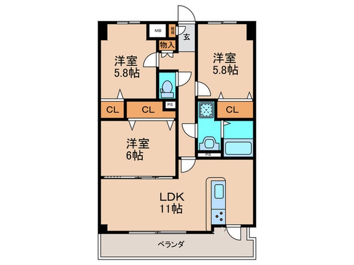 メゾンほおづきⅠの物件間取画像