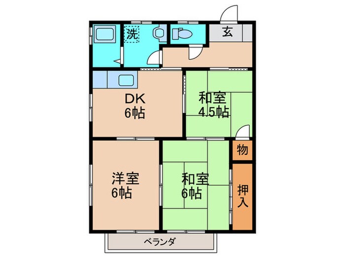 コ－ポ大谷Ⅰの物件間取画像