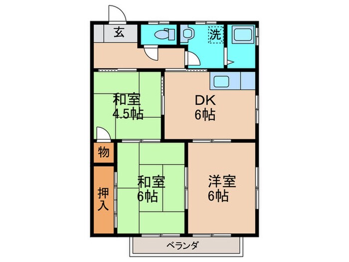 コ－ポ大谷Ⅰの物件間取画像