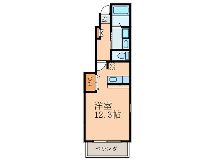 メゾン若園Ｂの物件間取画像