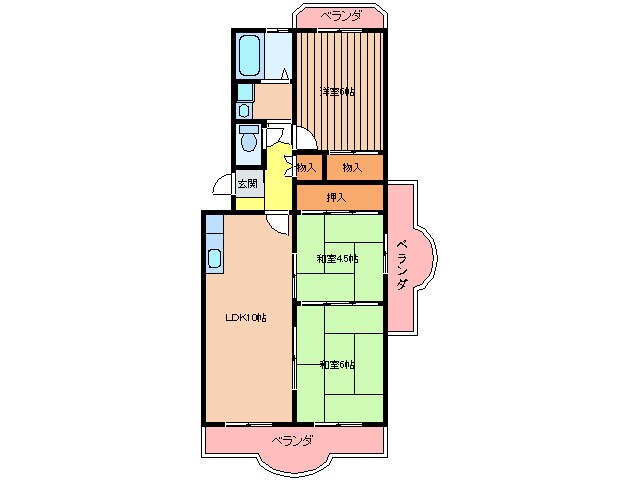 プレステージ和白Ⅰの物件間取画像