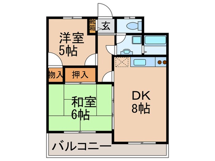 キャッスル泉屋Ⅱの物件間取画像