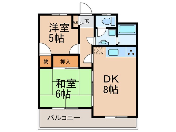 キャッスル泉屋Ⅱの物件間取画像