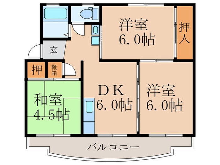 法月ハイツの物件間取画像