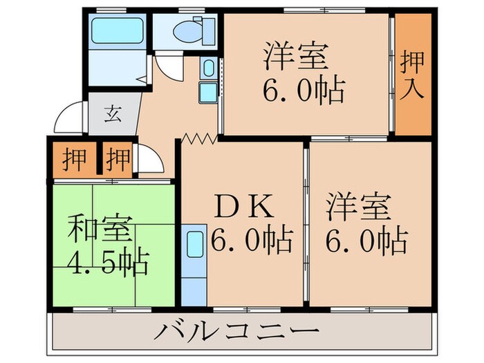 法月ハイツの物件間取画像