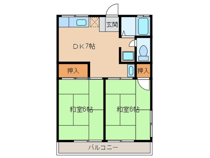 シティハイムオレンジ１棟の物件間取画像