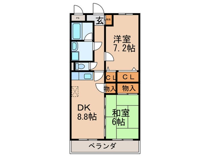 グリーンハイツ須恵の物件間取画像