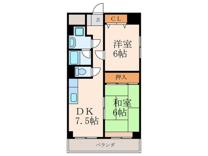 ハイツ京霧ヶ丘の物件間取画像