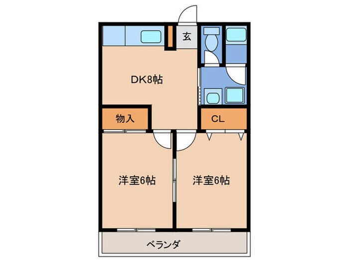 オーク駅南の物件間取画像