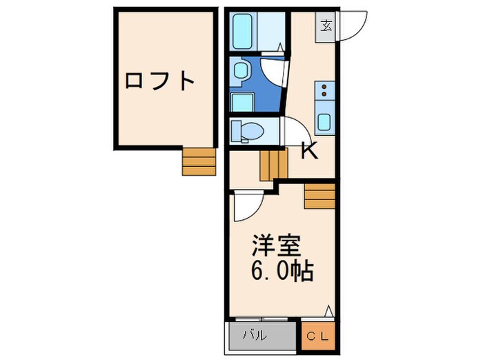 クレオ千早南参番館の物件間取画像