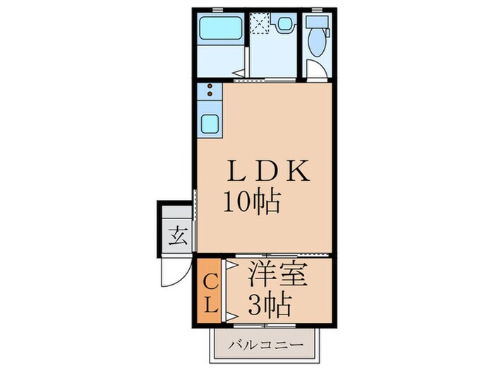 ブルーマリヌG棟の物件間取画像