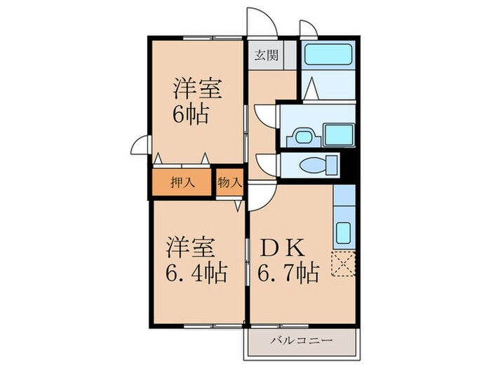 クレセントコーポの物件間取画像