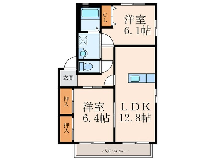 リバービュー Ａ棟の物件間取画像